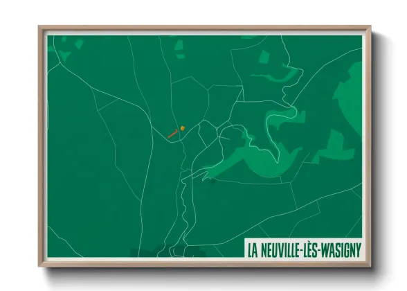 Une affiche de carte sur La Neuville-lès-Wasigny