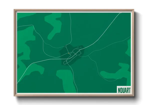 Une affiche de carte sur Nouart