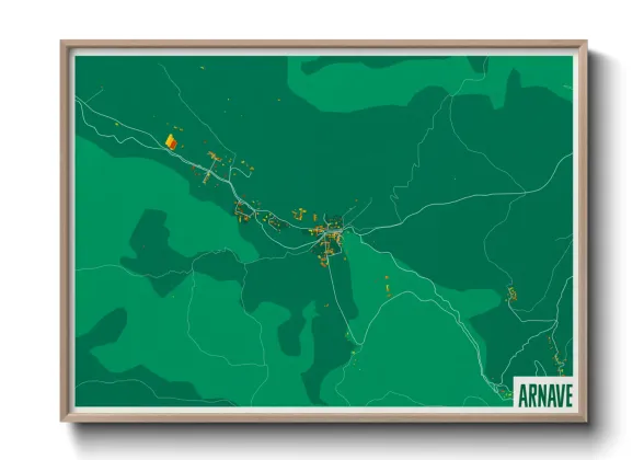 Une affiche de carte sur Arnave