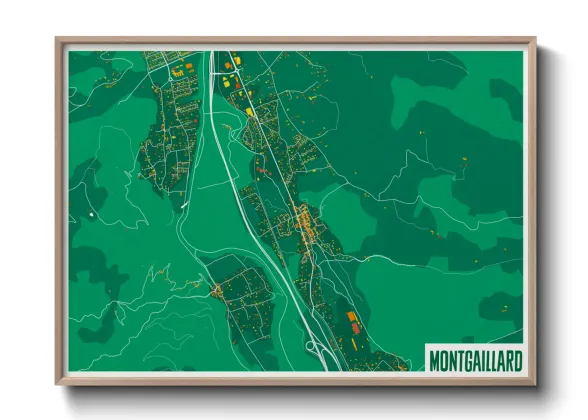 Une affiche de carte sur Montgaillard