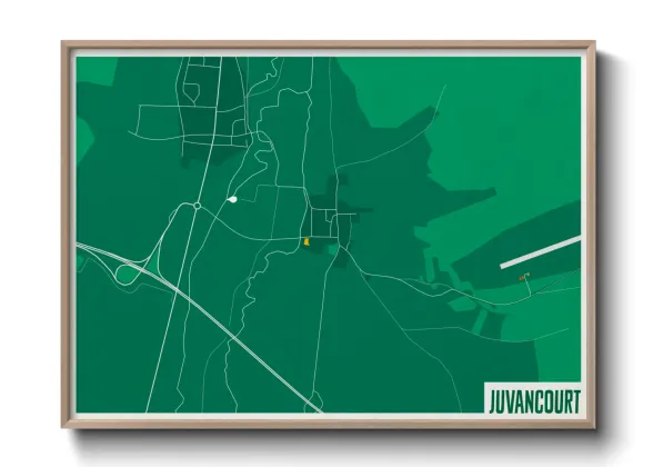 Une affiche de carte sur Juvancourt