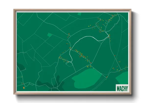 Une affiche de carte sur Machy