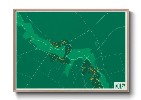 Une affiche de carte sur Nozay