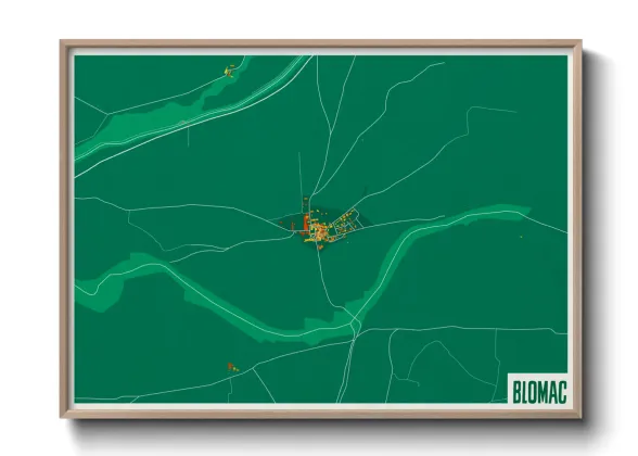 Une affiche de carte sur Blomac