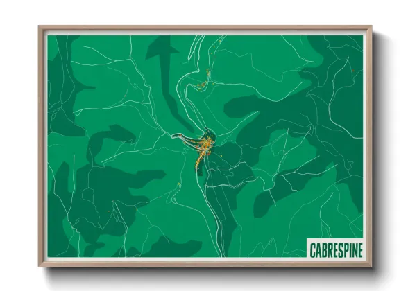 Une affiche de carte sur Cabrespine