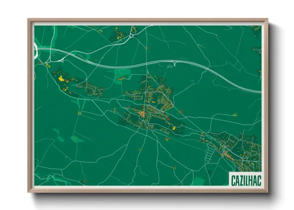 Une affiche de carte sur Cazilhac