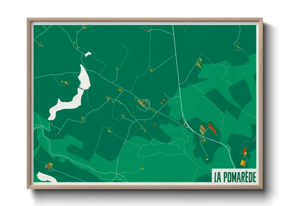 Une affiche de carte sur La Pomarède