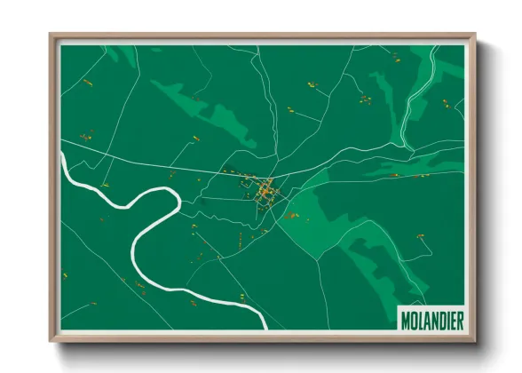 Une affiche de carte sur Molandier