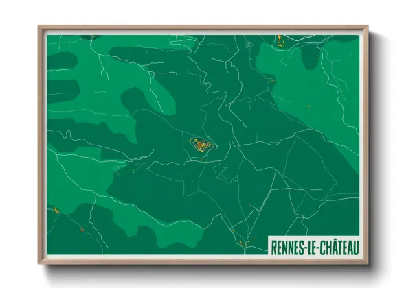 Une affiche de carte sur Rennes-le-Château