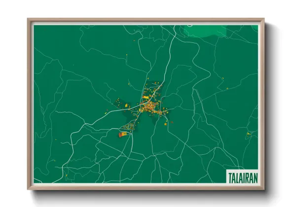 Une affiche de carte sur Talairan