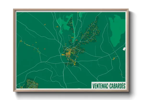 Une affiche de carte sur Ventenac-Cabardès