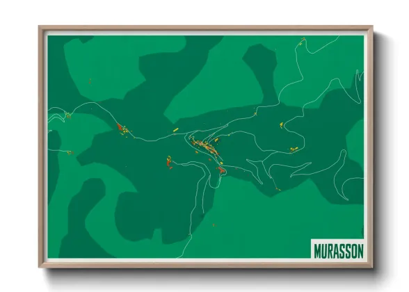 Une affiche de carte sur Murasson