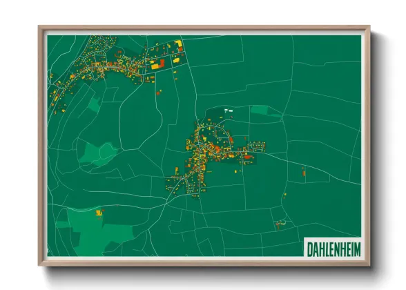 Une affiche de carte sur Dahlenheim