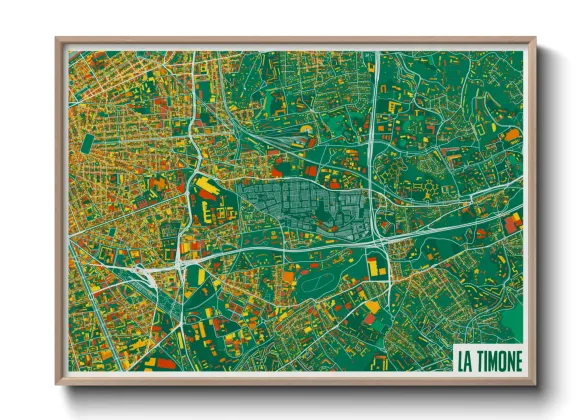 Une affiche de carte sur La Timone