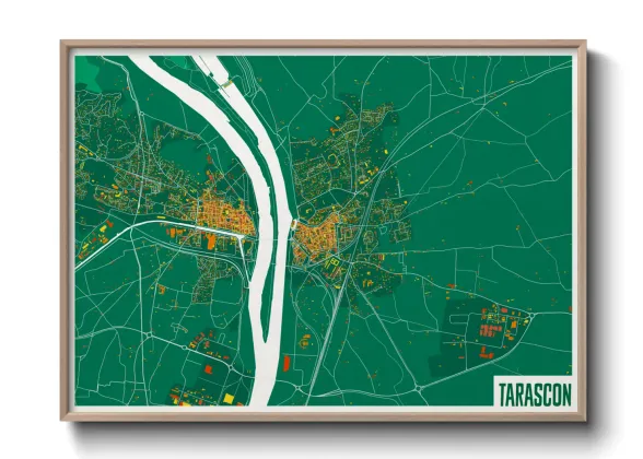 Une affiche de carte sur Tarascon