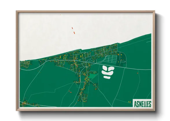 Une affiche de carte sur Asnelles