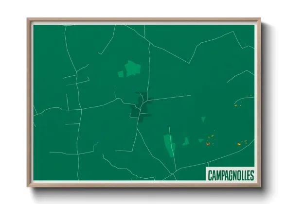 Une affiche de carte sur Campagnolles