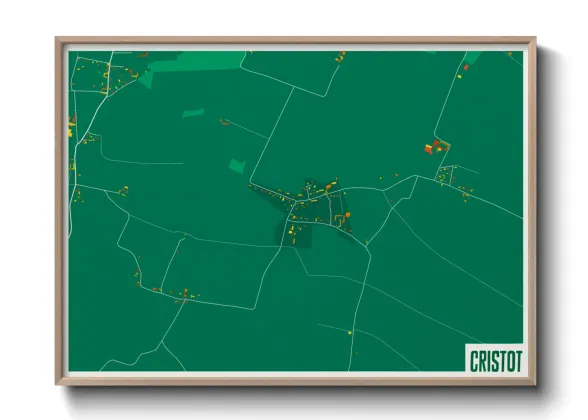 Une affiche de carte sur Cristot