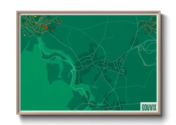 Une affiche de carte sur Gouvix