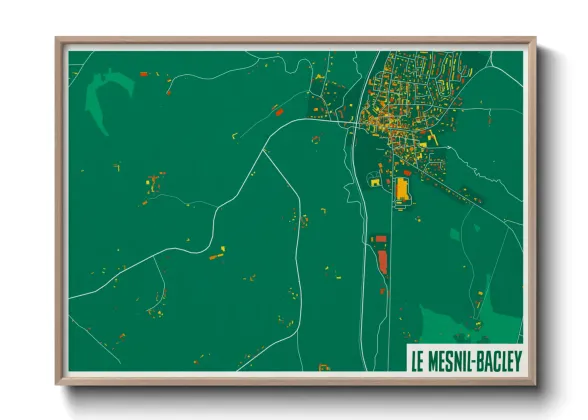 Une affiche de carte sur Le Mesnil-Bacley