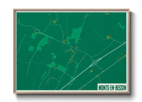 Une affiche de carte sur Monts-en-Bessin