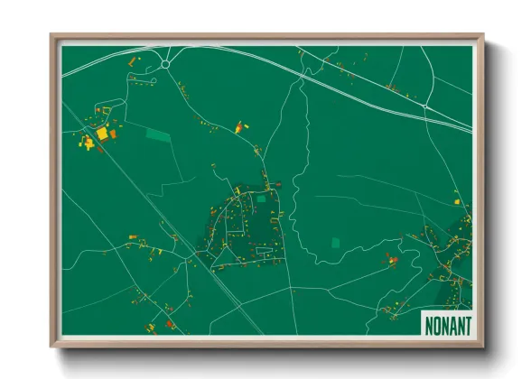Une affiche de carte sur Nonant