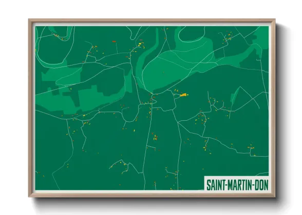 Une affiche de carte sur Saint-Martin-Don
