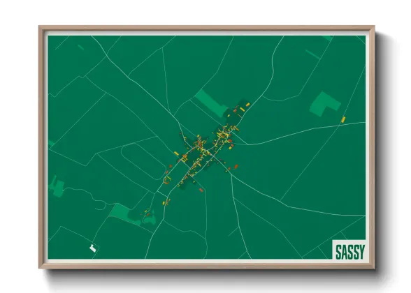 Une affiche de carte sur Sassy
