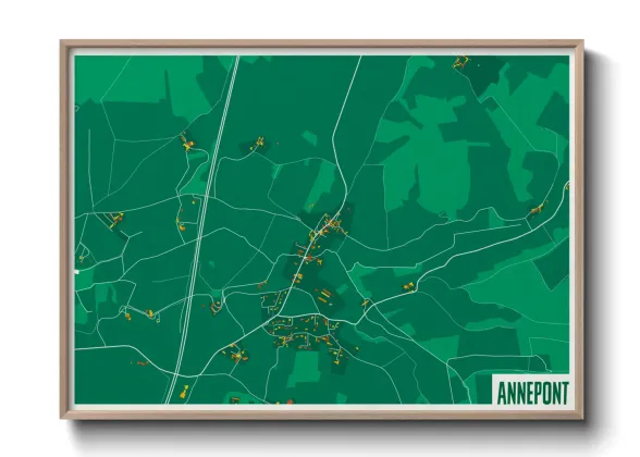 Une affiche de carte sur Annepont