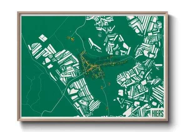 Une affiche de carte sur Hiers