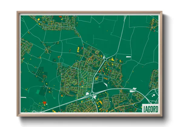 Une affiche de carte sur Lagord