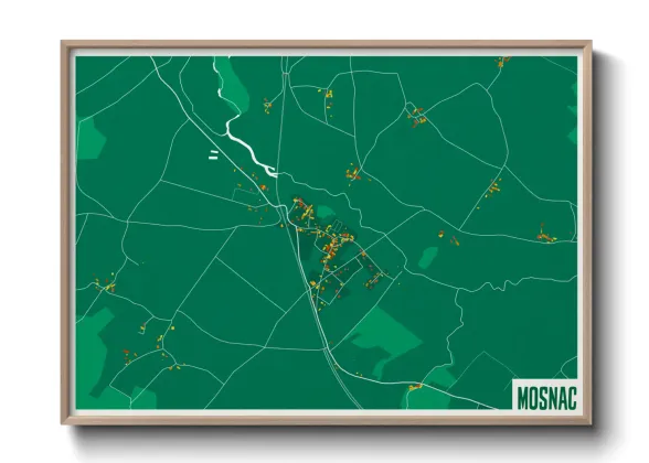 Une affiche de carte sur Mosnac