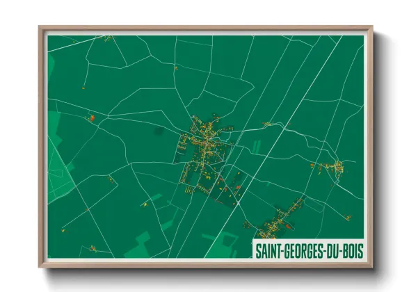 Une affiche de carte sur Saint-Georges-du-Bois