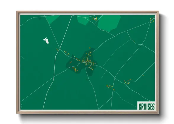 Une affiche de carte sur Groises