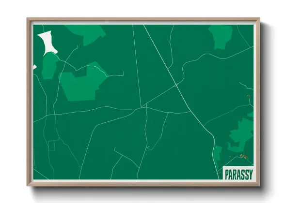 Une affiche de carte sur Parassy