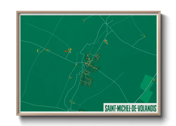 Une affiche de carte sur Saint-Michel-de-Volangis