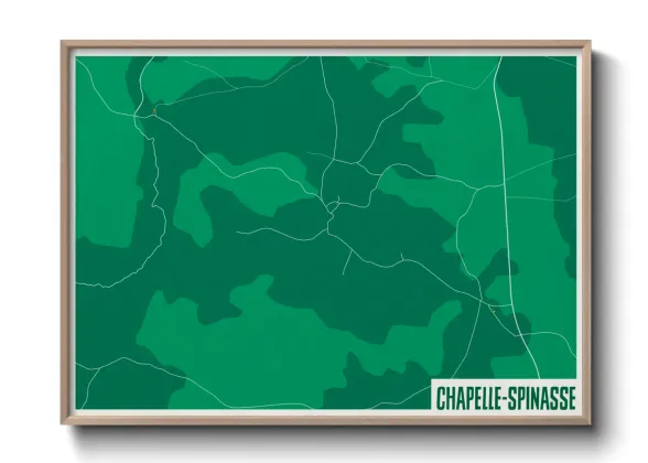 Une affiche de carte sur Chapelle-Spinasse