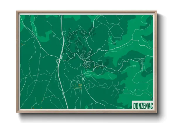 Une affiche de carte sur Donzenac