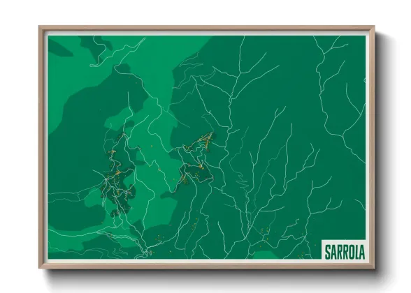 Une affiche de carte sur Sarrola