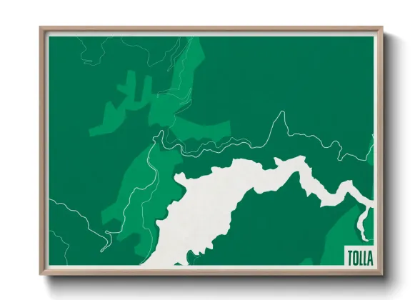 Une affiche de carte sur Tolla