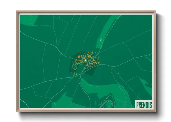 Une affiche de carte sur Prenois