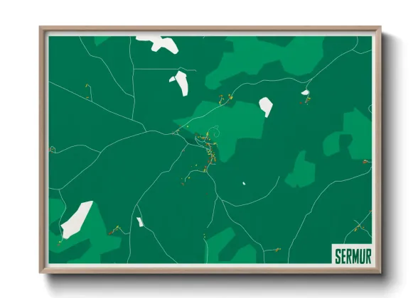 Une affiche de carte sur Sermur