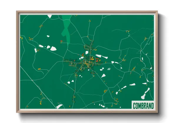 Une affiche de carte sur Combrand