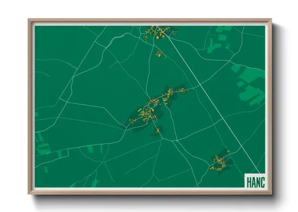 Une affiche de carte sur Hanc