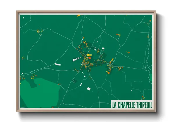 Une affiche de carte sur La Chapelle-Thireuil