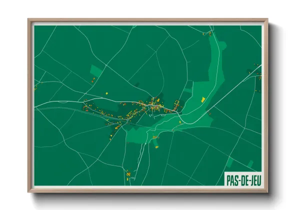 Une affiche de carte sur Pas-de-Jeu