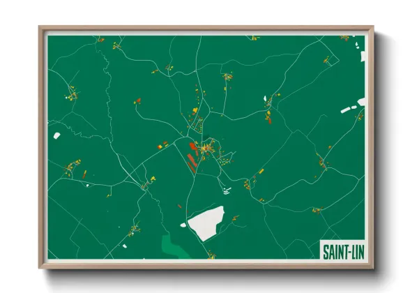 Une affiche de carte sur Saint-Lin