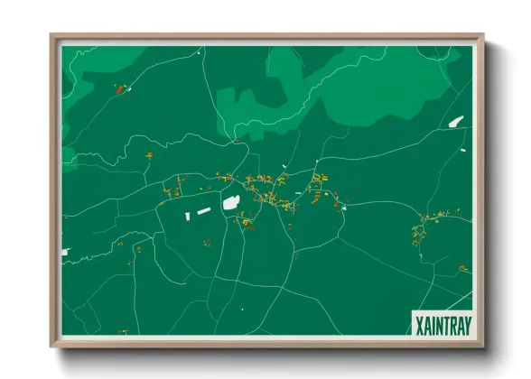 Une affiche de carte sur Xaintray