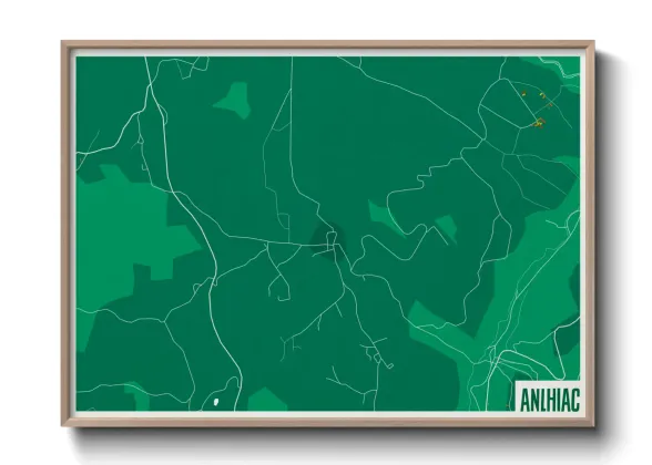 Une affiche de carte sur Anlhiac