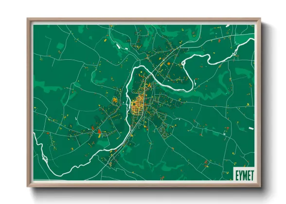 Une affiche de carte sur Eymet